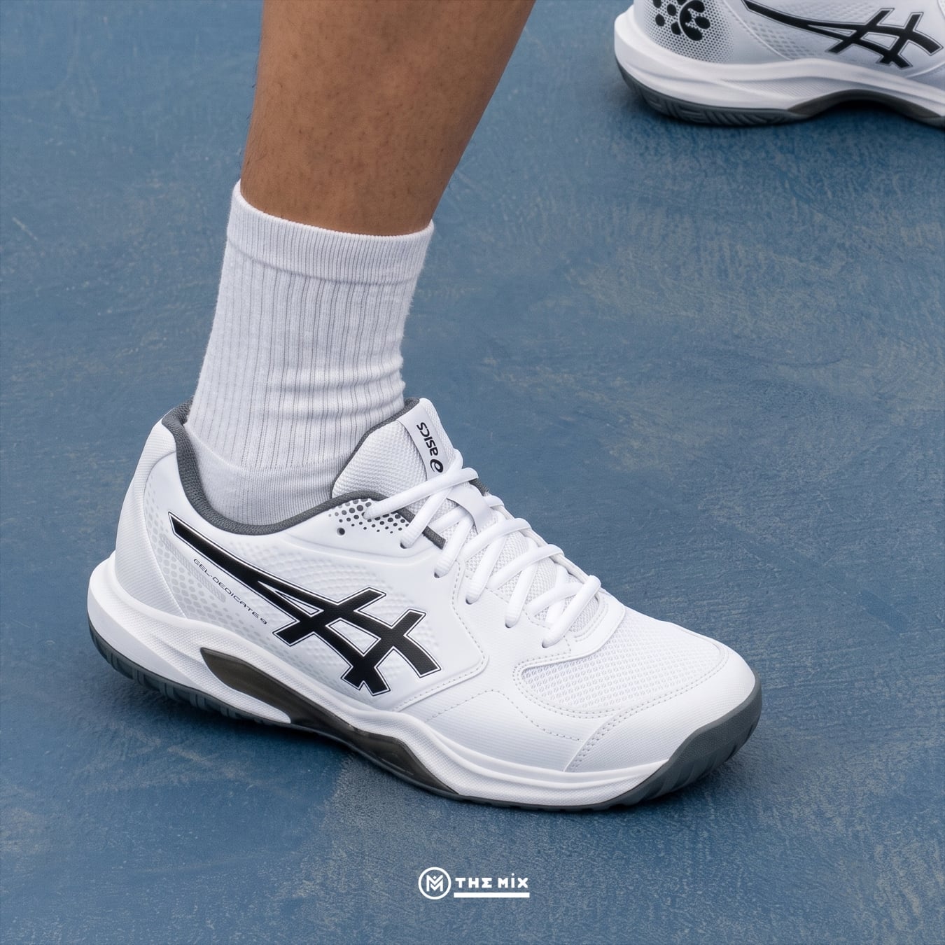 Asics Gel Dedicate 9 White Gunmetal, ASICS 1041A545-100, ASICS pickleball shoes, ASICS tennis shoes, GEL Dedicate 9, giày court ASICS, giày pickleball