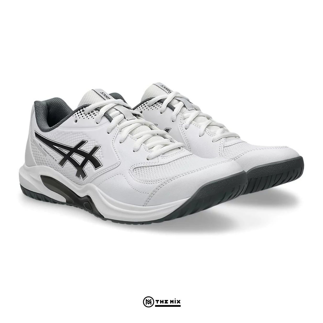 Asics Gel Dedicate 9 White Gunmetal, ASICS 1041A545-100, ASICS pickleball shoes, ASICS tennis shoes, GEL Dedicate 9, giày court ASICS, giày pickleball