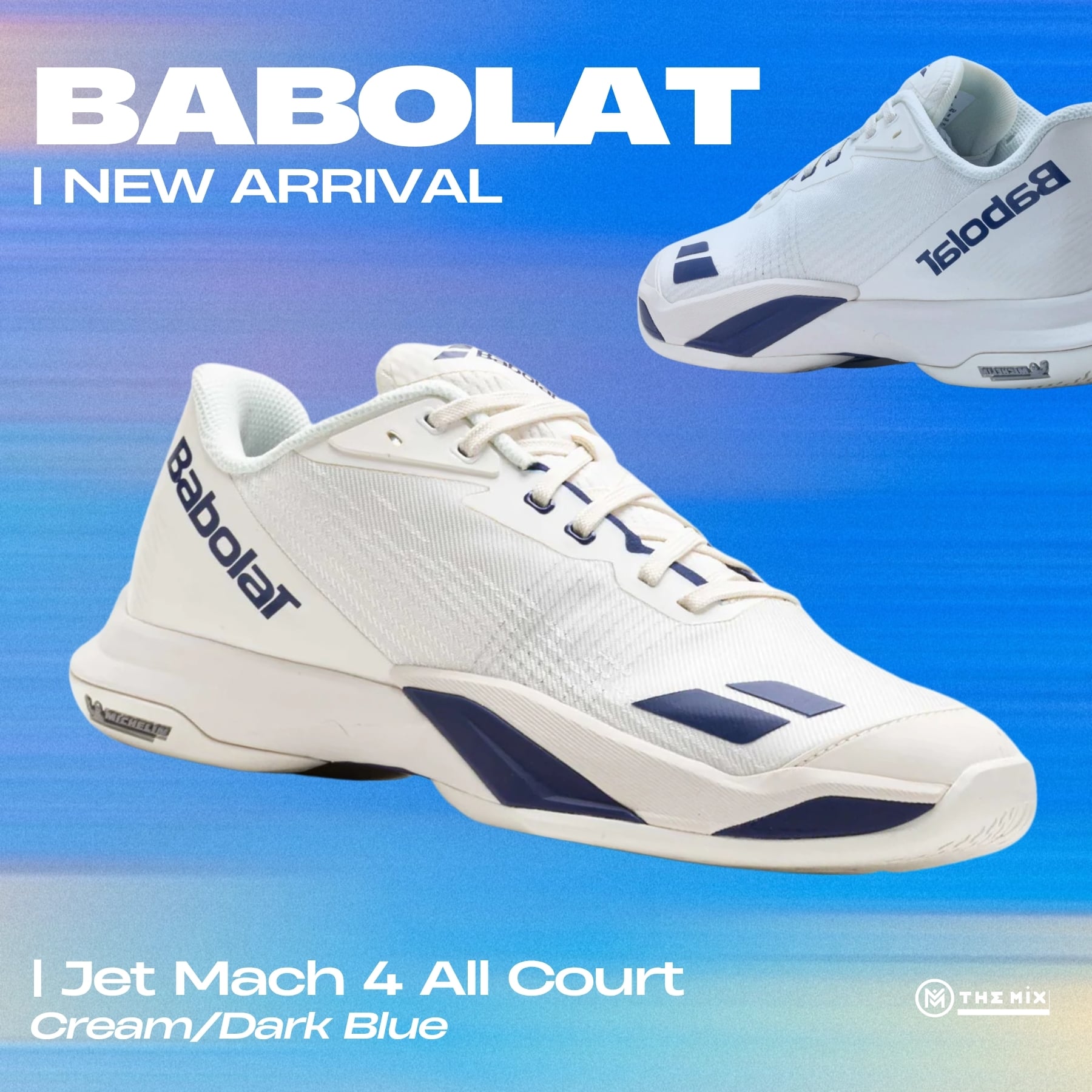 Babolat Jet Mach 4 All Court 'White Blue'
