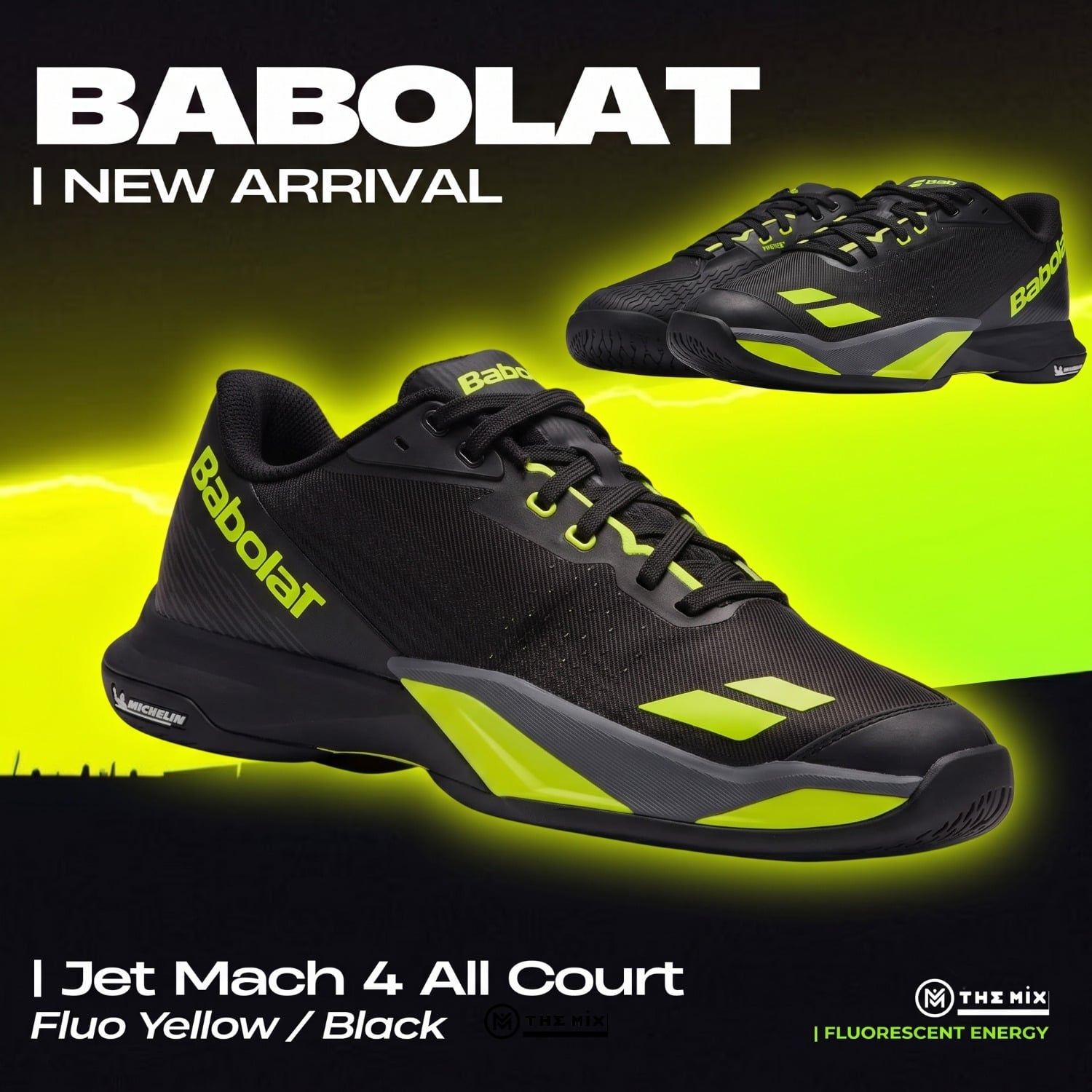 Babolat Jet Mach 4, Black, 30S26629B-2036, tennis shoes, pickleball shoes, court performance