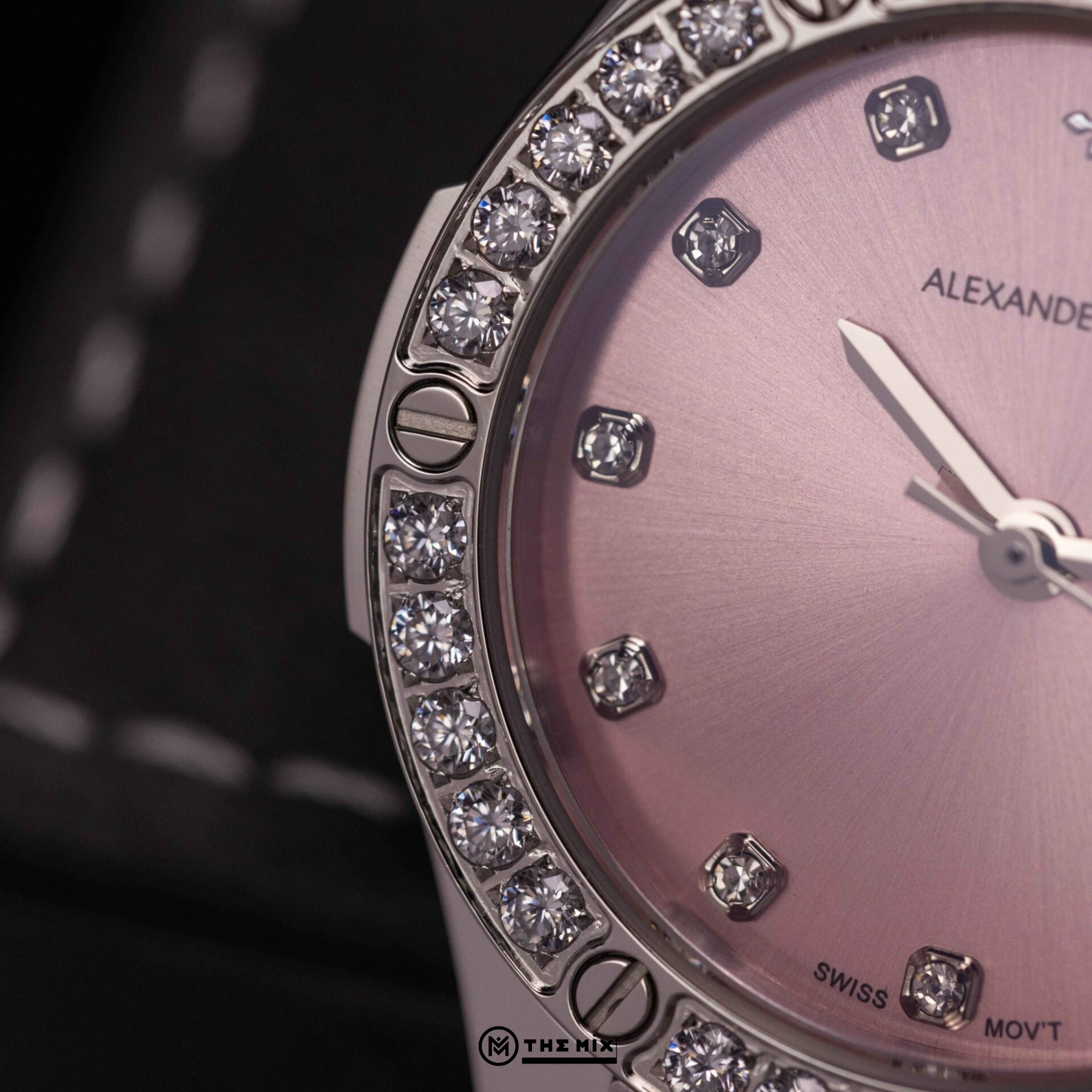 Đồng Hồ 2251FS-18 33mm Automatic Pink Dial Gem-set Alexander Ferros