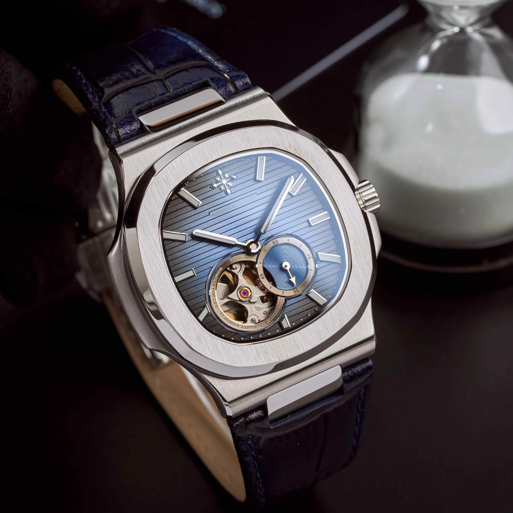 Đồng Hồ 6312S/05 Navy Silver 40mm - Alexander Ferros