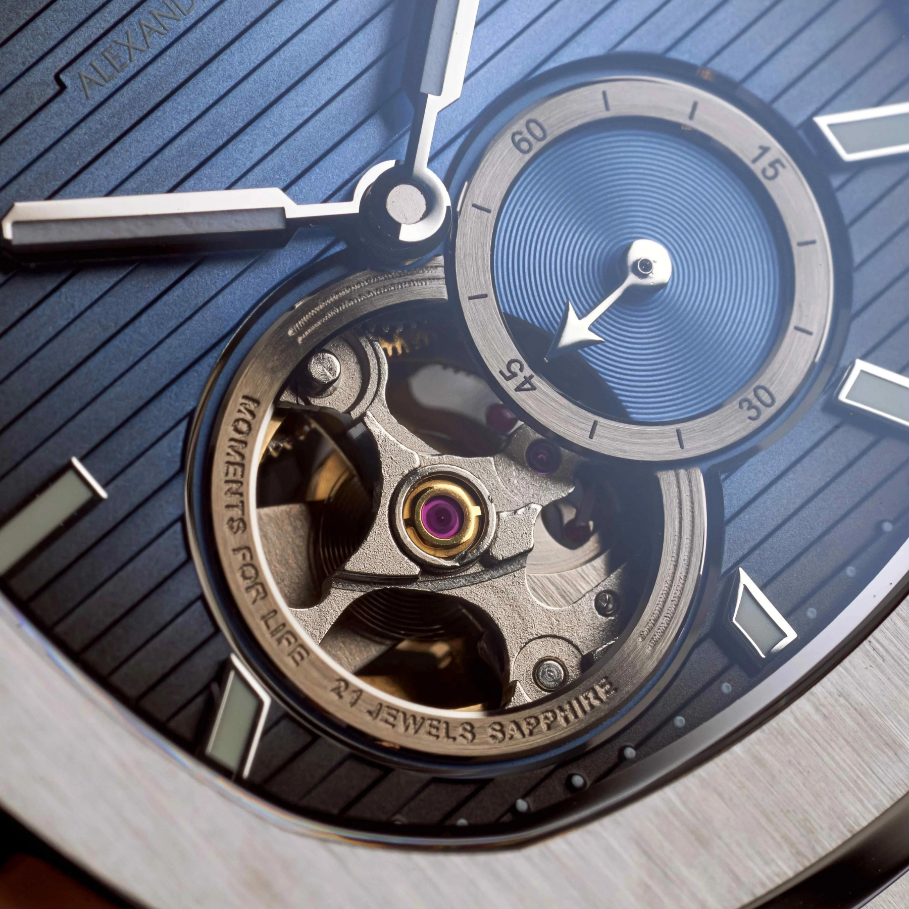 Đồng Hồ 6312S/05 Navy Silver 40mm - Alexander Ferros