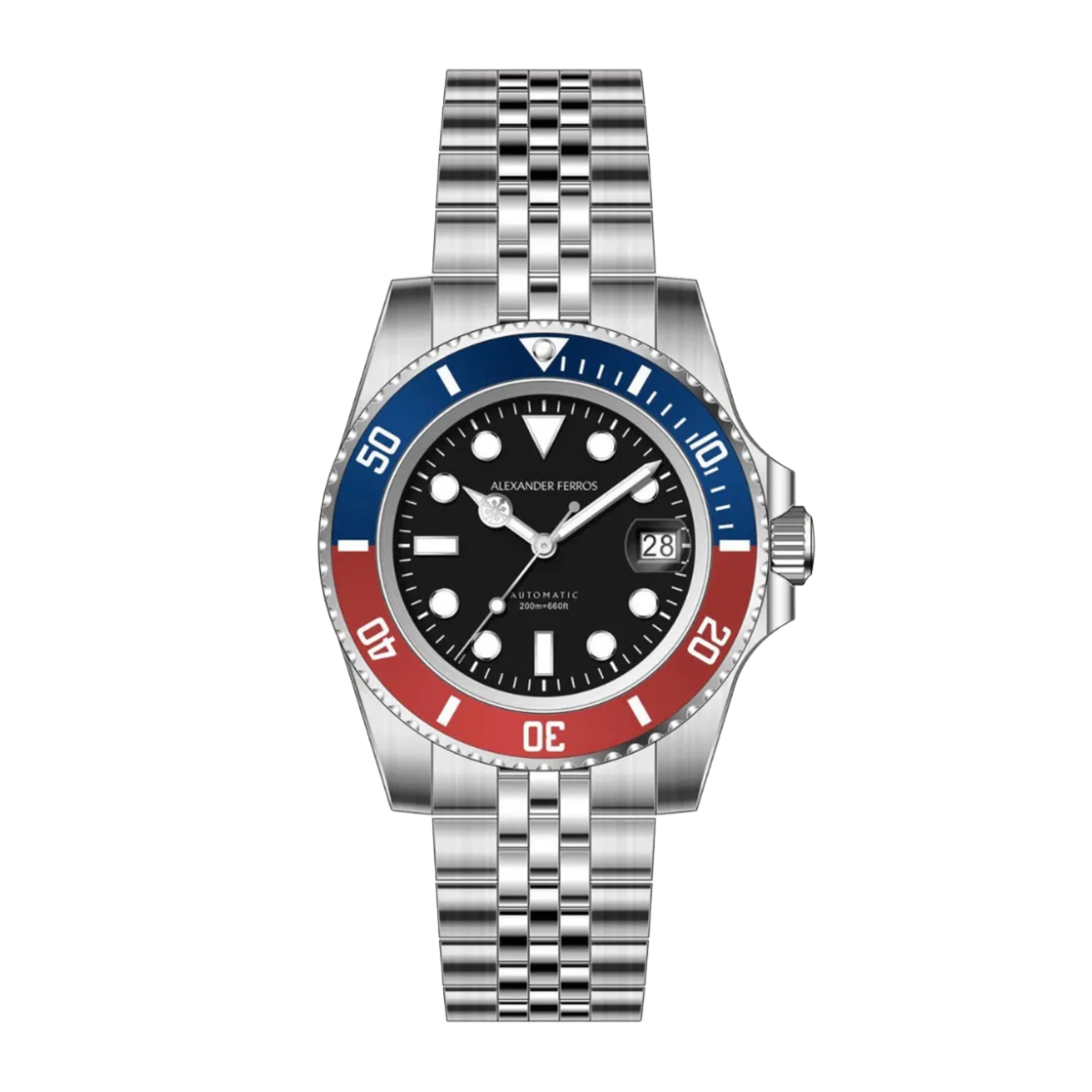 Đồng Hồ 8352S/035 Pepsi Diver's Bezel 30mm - Alexander Ferros