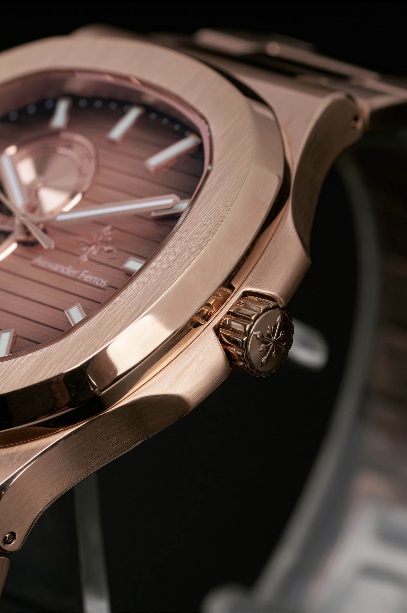 Đồng Hồ AF 6012R/08 Open Heart Brown Gold 41mm