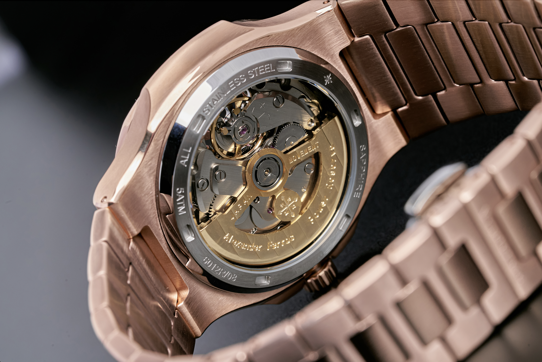Đồng Hồ AF 6012R/08 Open Heart Brown Gold 41mm