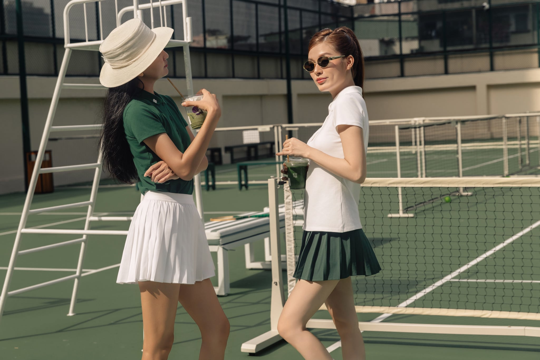 PicknMix - Chân Váy Pleated Skirt Xếp Ly Nhỏ - Xanh Lá