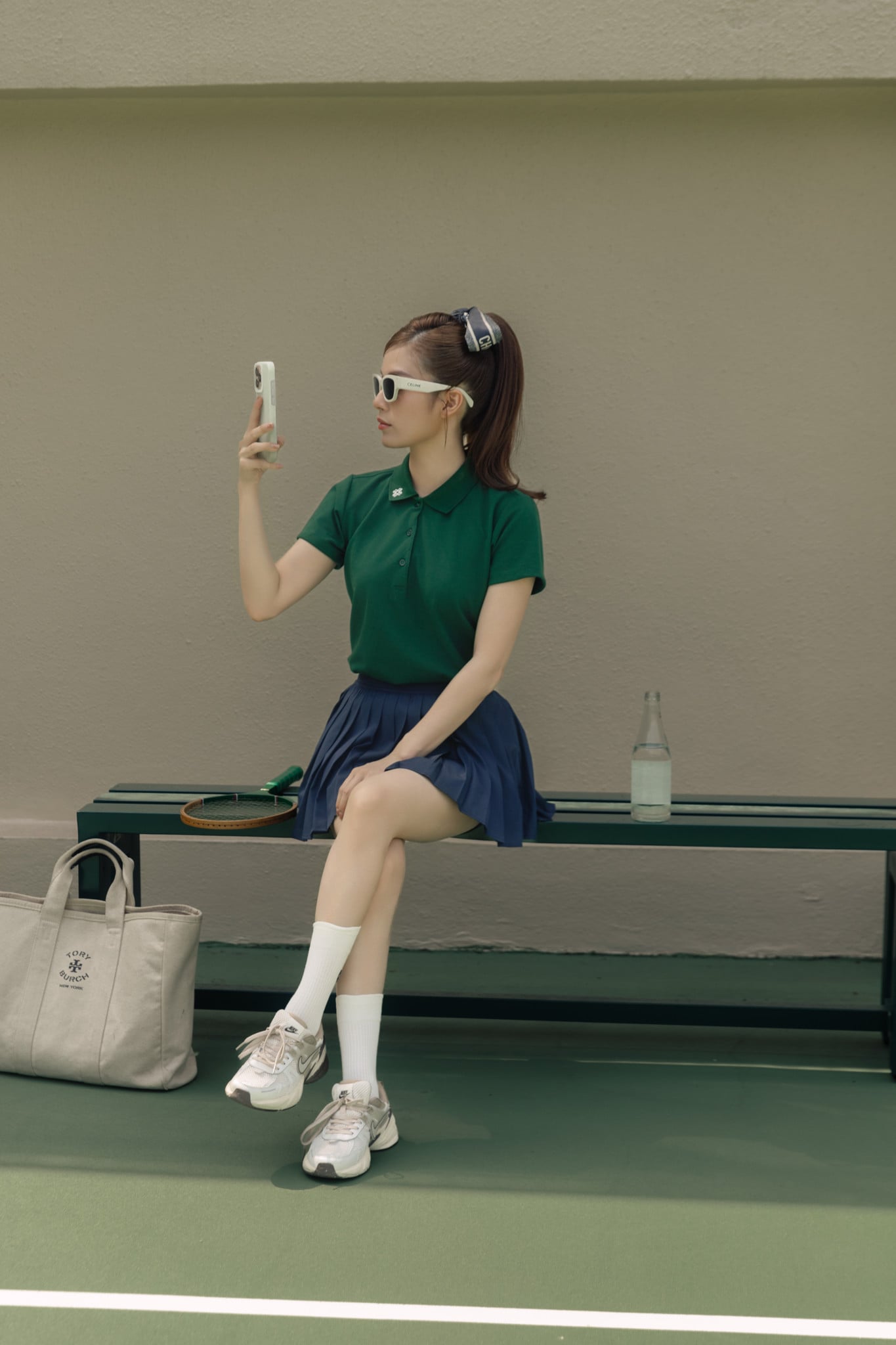 PicknMix - Chân Váy Pleated Skirt Xếp Ly Nhỏ - Xanh Navy