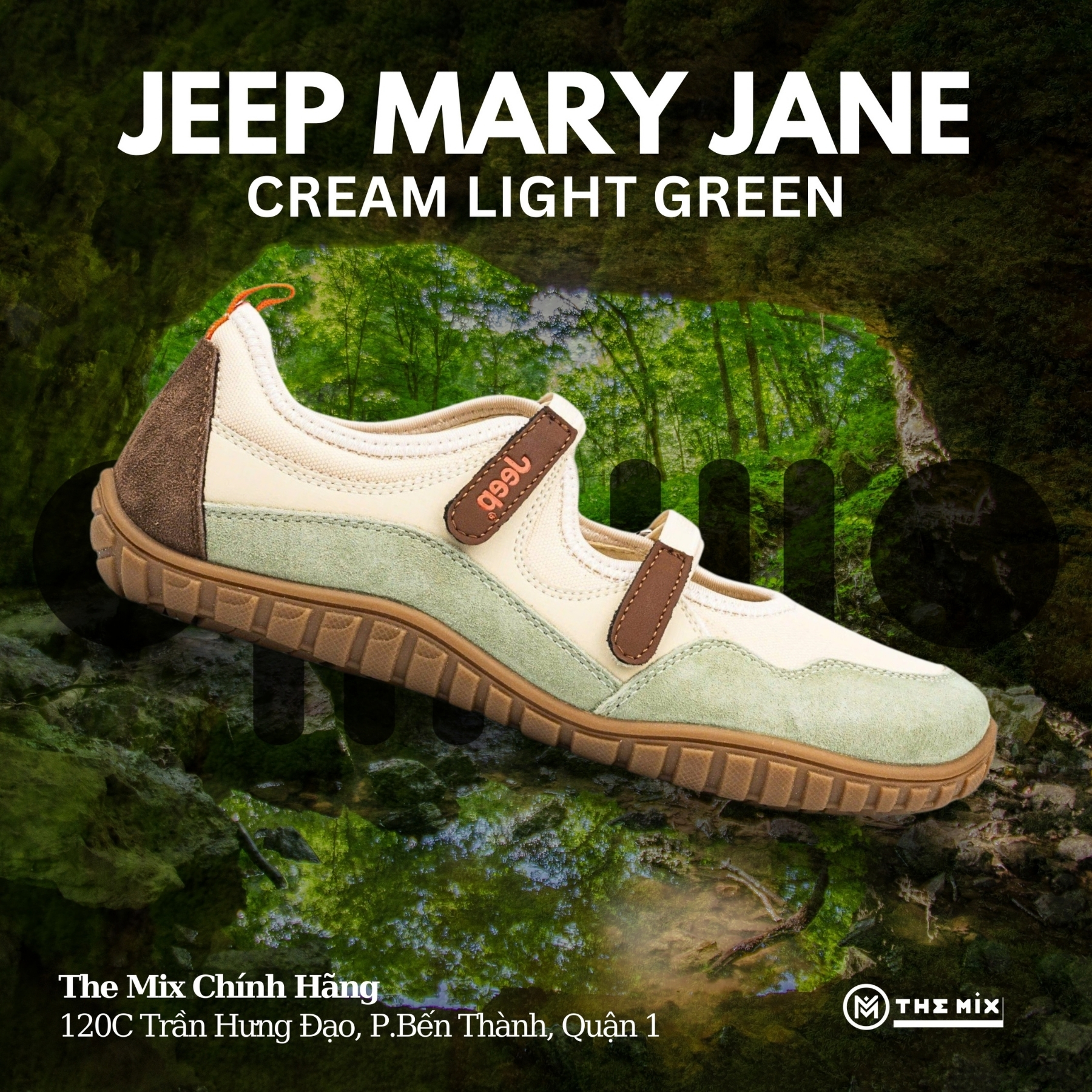 Jeep Outdoor Shoes Women's Low Top ''Cream Light Green''