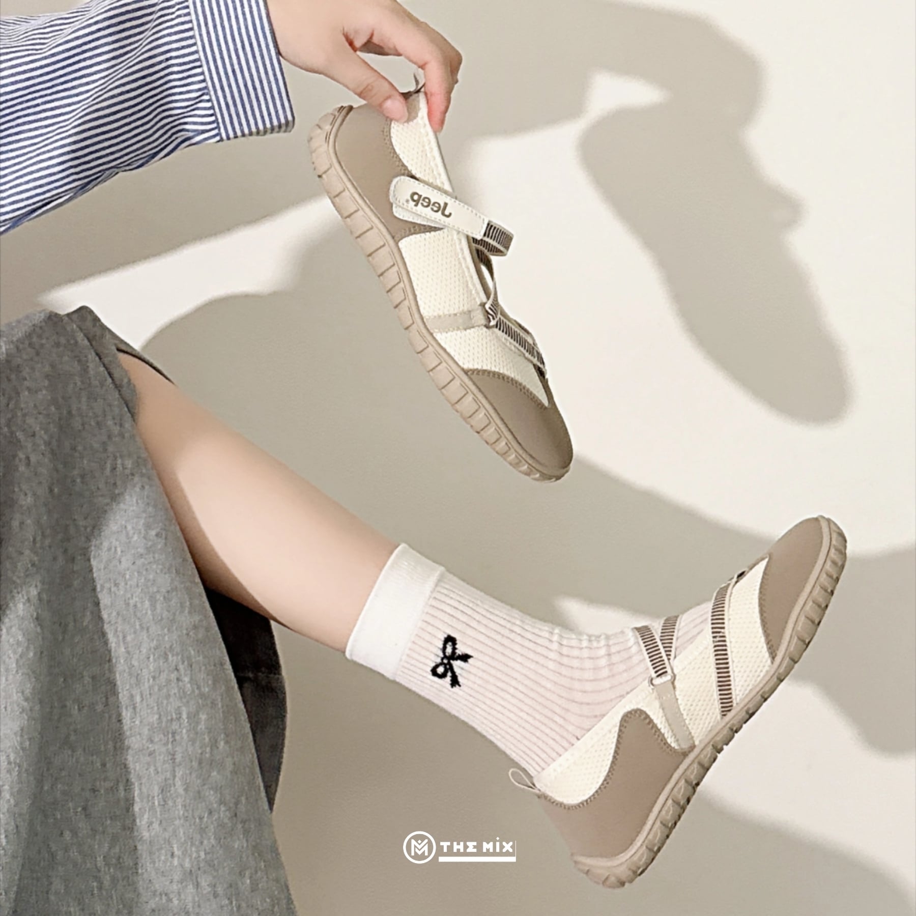 Jeep Mary Jane Outdoor Low Top Begie Cream - P651W131112
