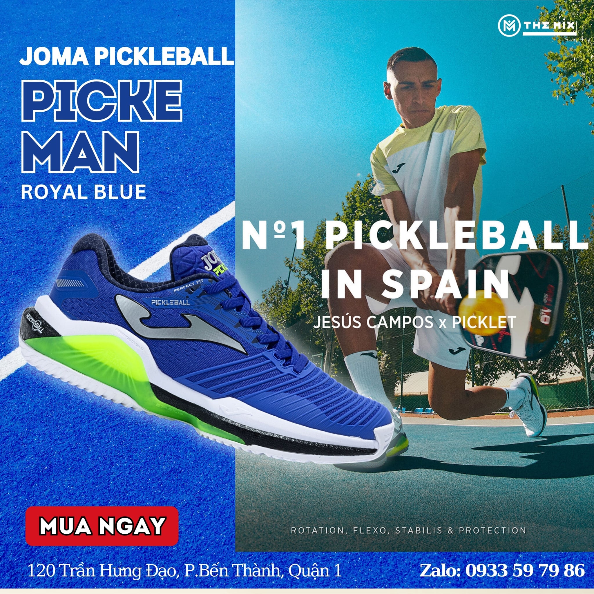 Joma Pickle Man Royal Blue - PICKS2504 Chính Hãng