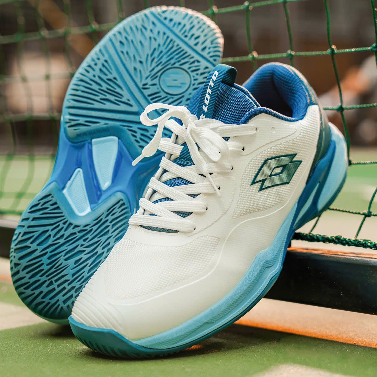 LOTTO Faye Pickleball Tennis White Blue Sport - LOTTE0901W Chính Hãng