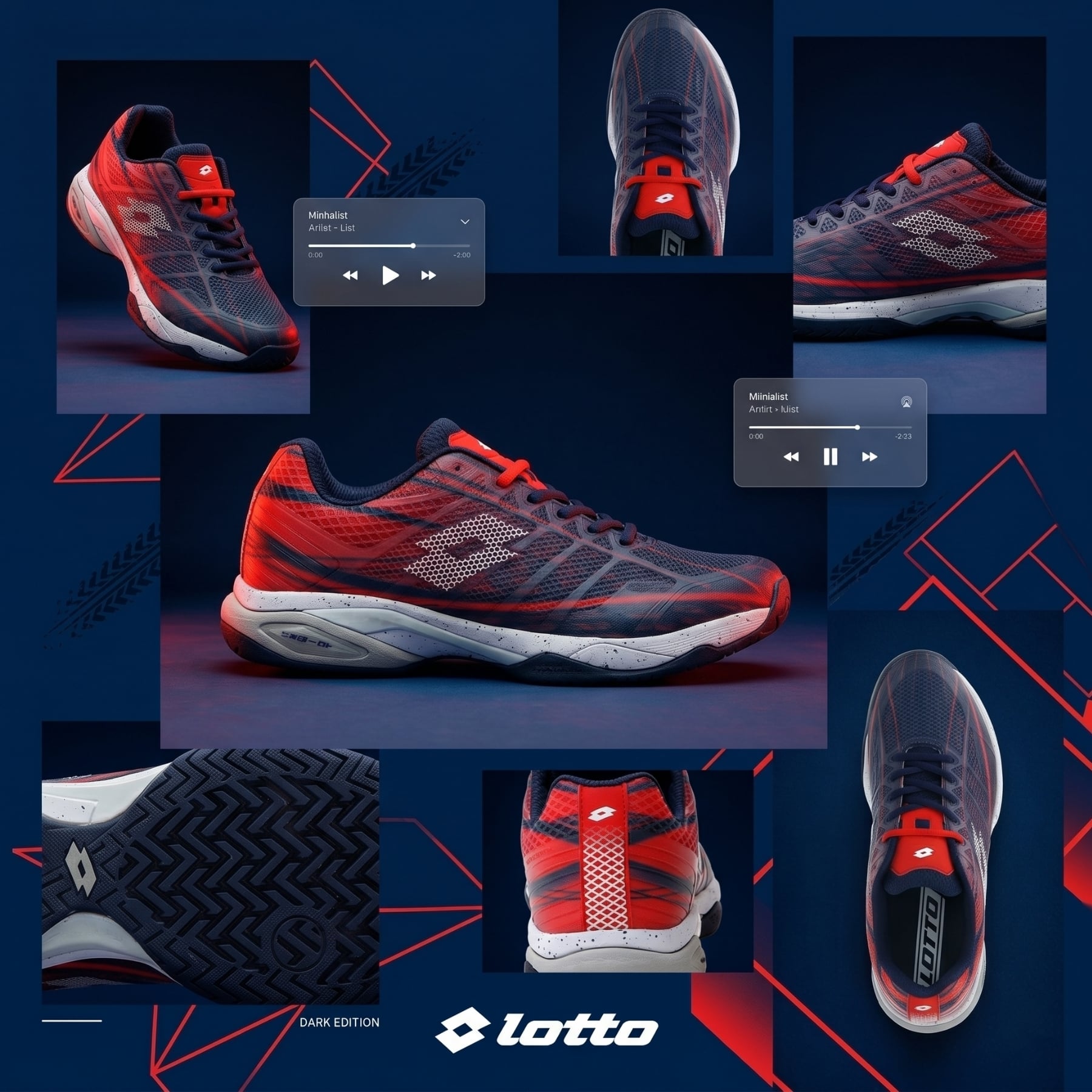 Lotto Mirage 300 Speed “Dark Blue Red Poppy” - 210734-9FJ