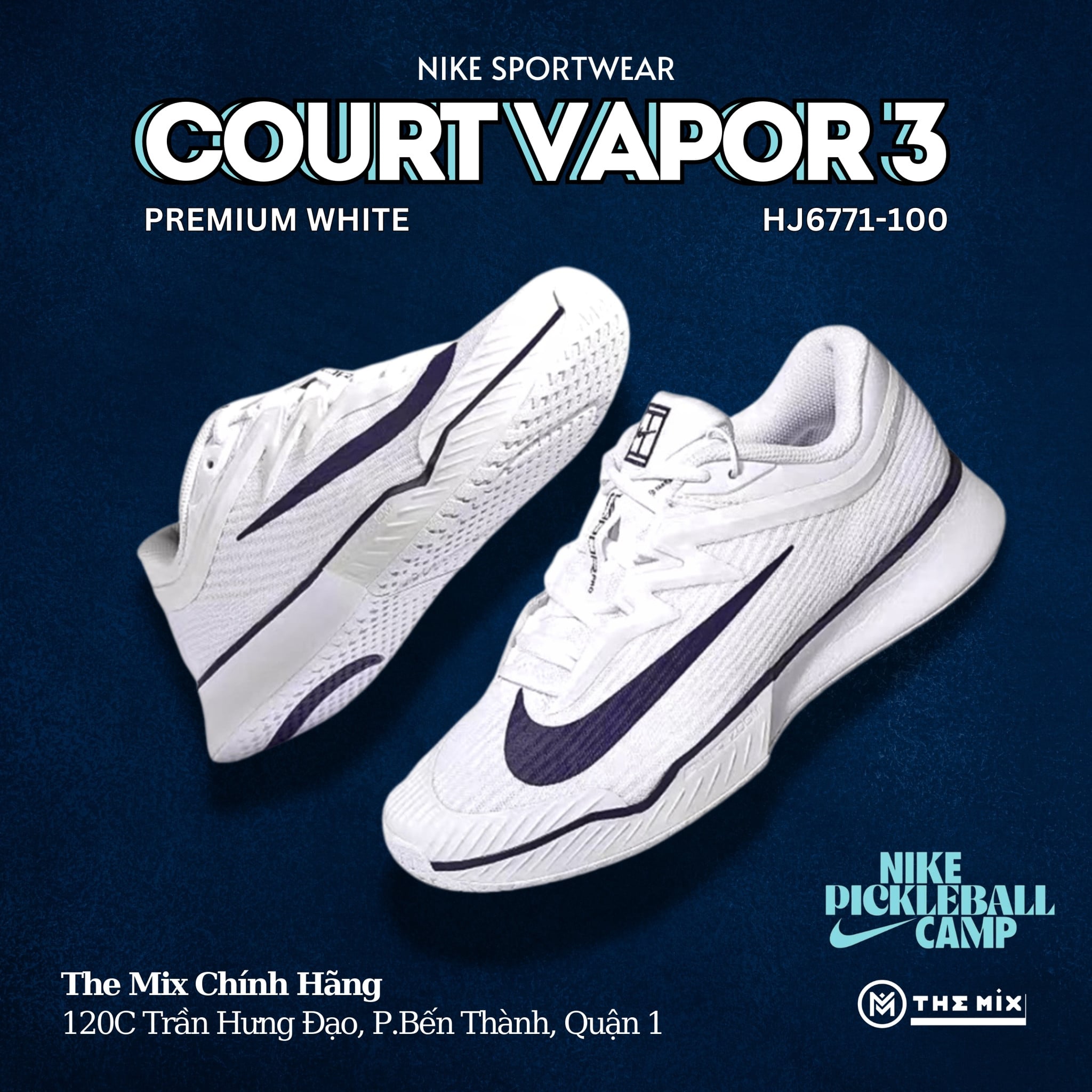Nike Court Air Zoom Vapor 3 Premium 'White' - HJ6771-100