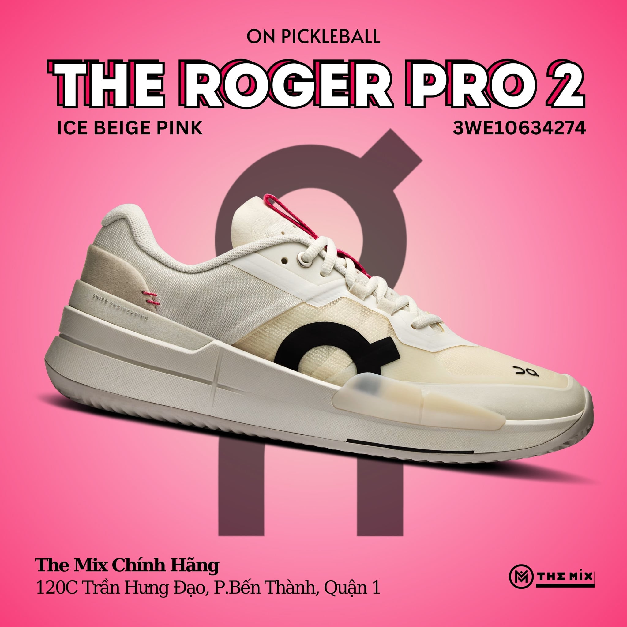 ON The Roger Pro 2 Beige Ice and Pink - 3WE10634274