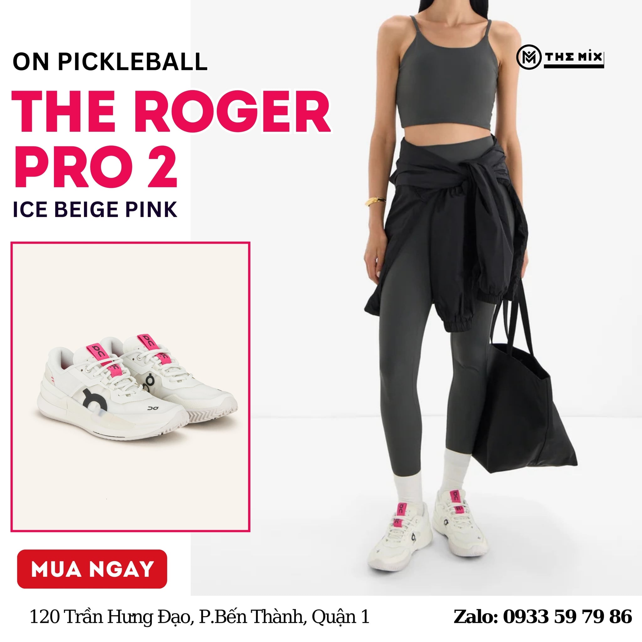 ON The Roger Pro 2 Beige Ice and Pink - 3WE10634274