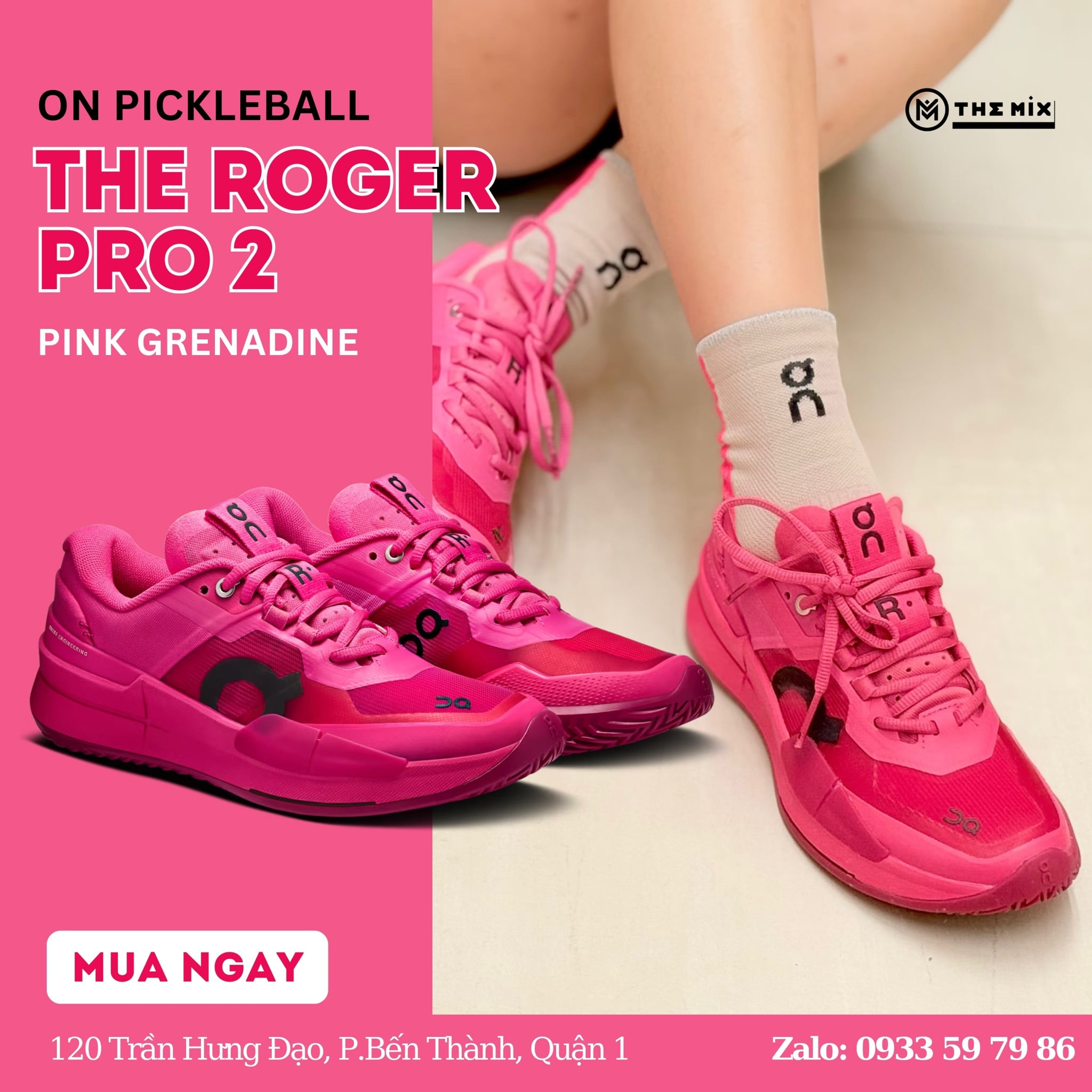 On The Roger Pro 2 Pink Grenadine - 3WE10333602 - Chính Hãng
