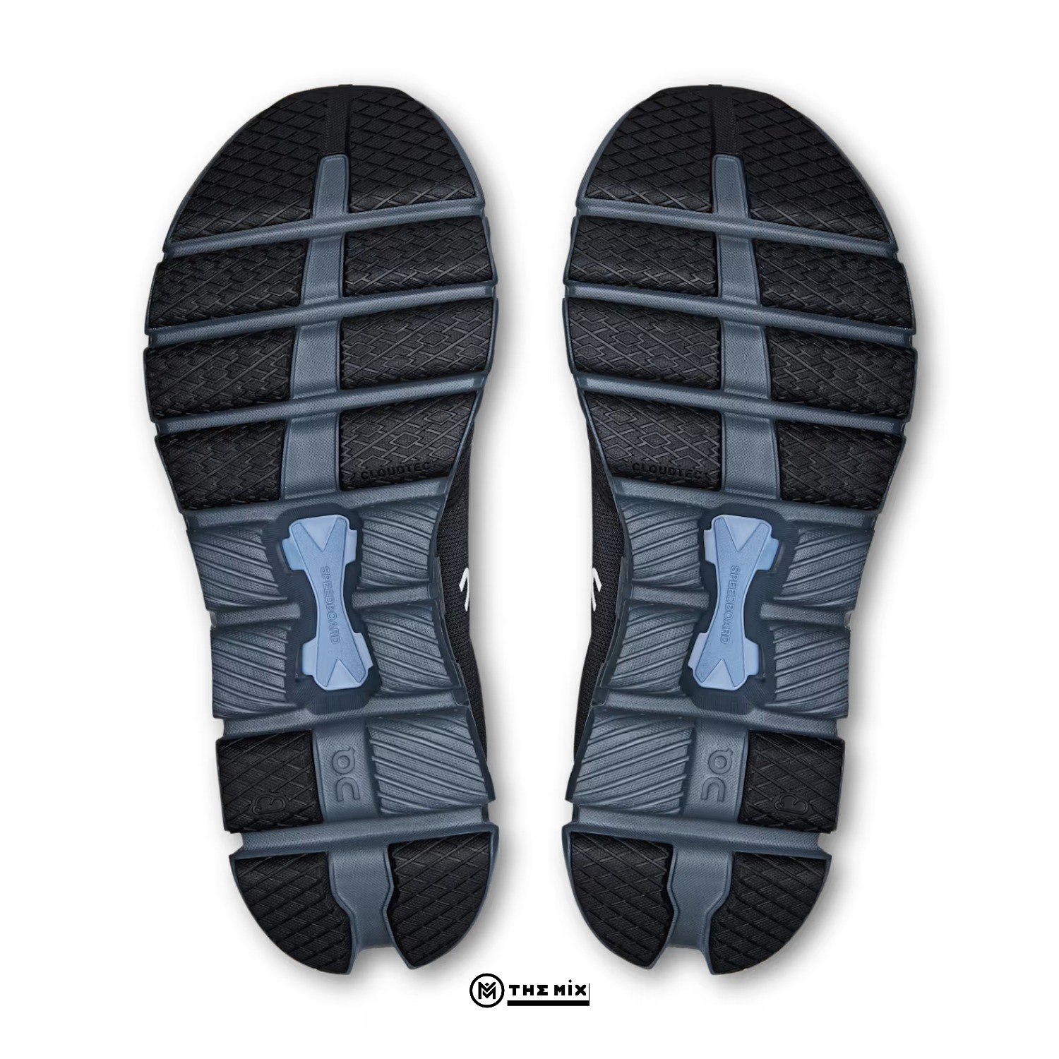 ON Running Cloud X 4 “Black Chambray” 3ME30041446 với CloudTec®, Helion™ superfoam và Speedboard®, phù hợp training, gym, chạy ngắn và athleisure.