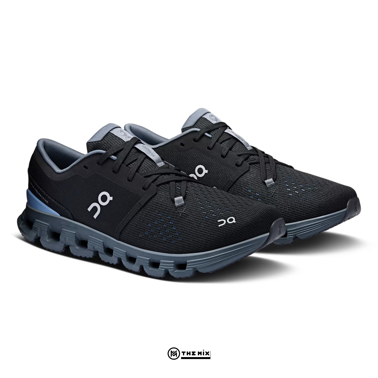 ON Running Cloud X 4 “Black Chambray” 3ME30041446 với CloudTec®, Helion™ superfoam và Speedboard®, phù hợp training, gym, chạy ngắn và athleisure.
