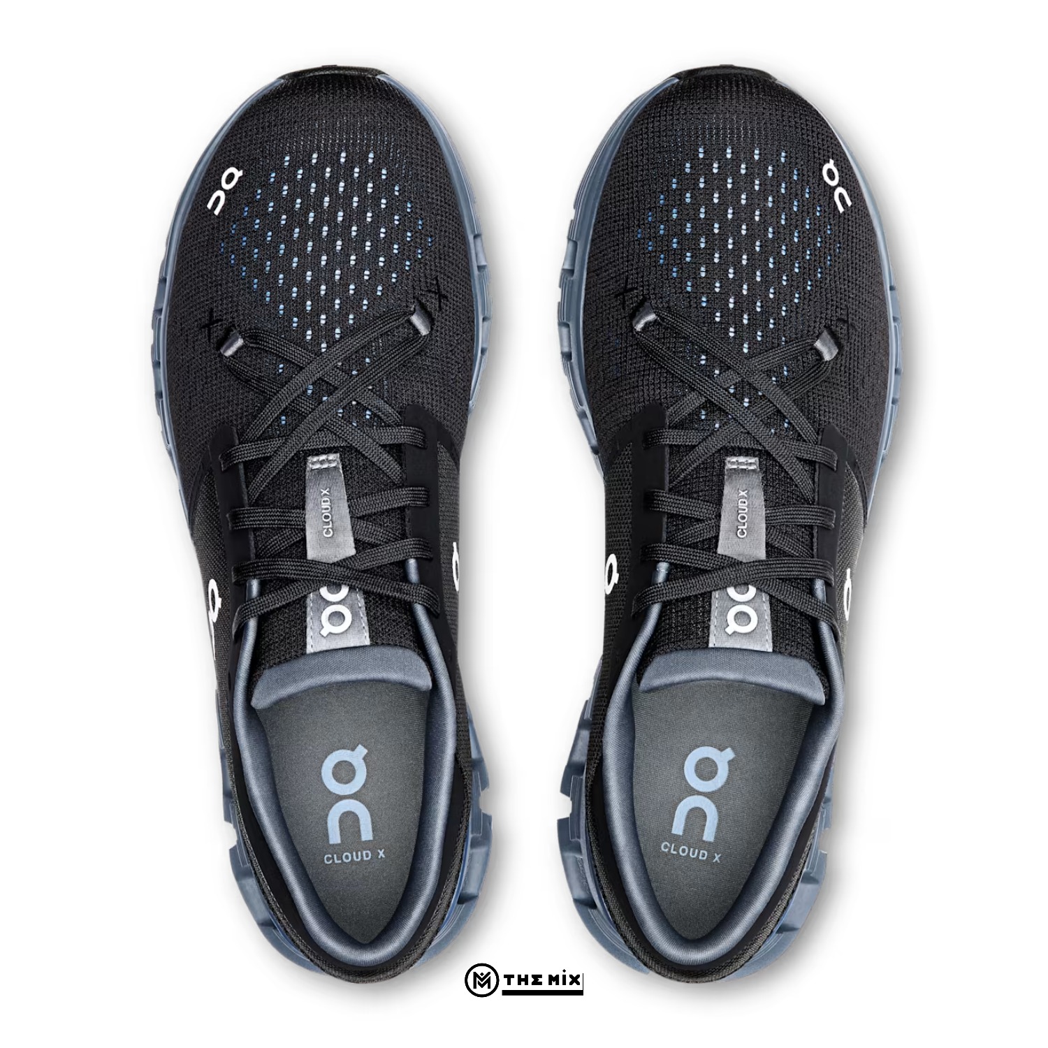 ON Running Cloud X 4 “Black Chambray” 3ME30041446 với CloudTec®, Helion™ superfoam và Speedboard®, phù hợp training, gym, chạy ngắn và athleisure.