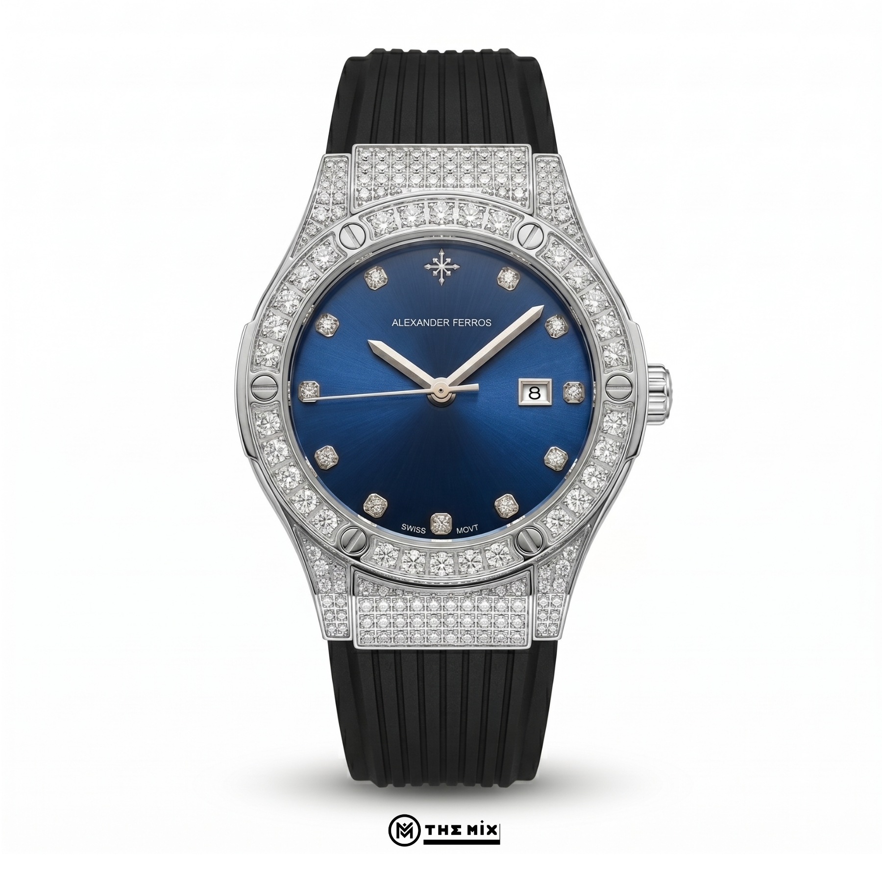 Đồng Hồ 2251FS-05 - 33mm Automatic Navy Full Gem-set Alexander Ferros
