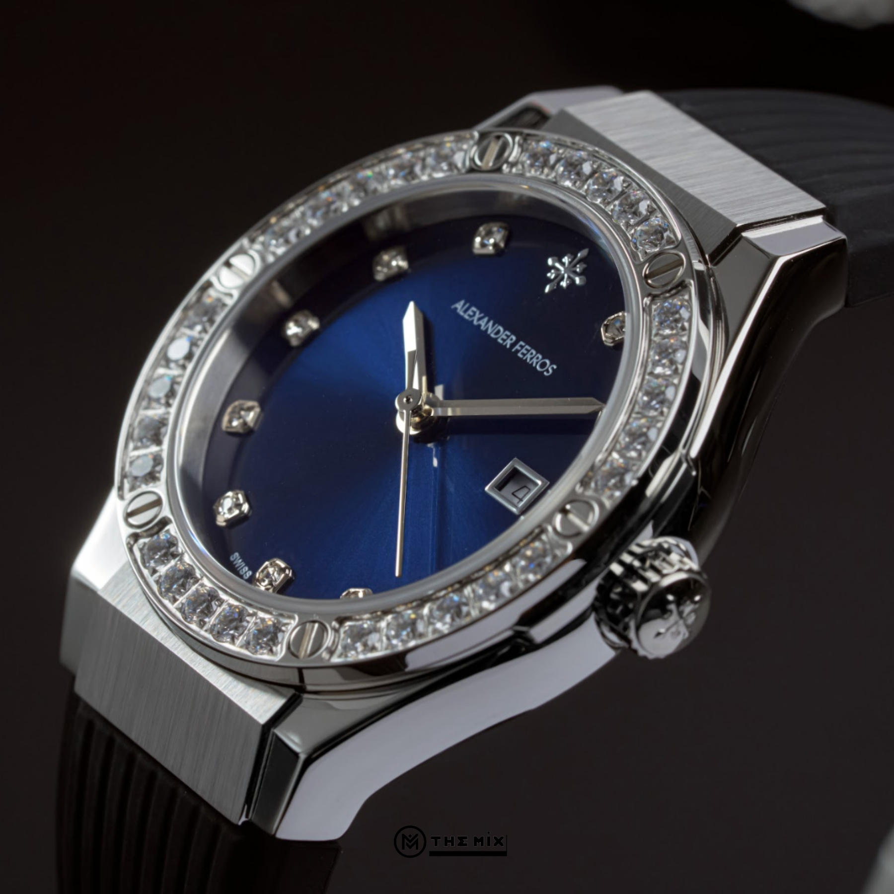 Đồng Hồ Alexander Ferros 2251S-05 - 33mm Automatic Navy Dial Gem-set Alexander Ferros