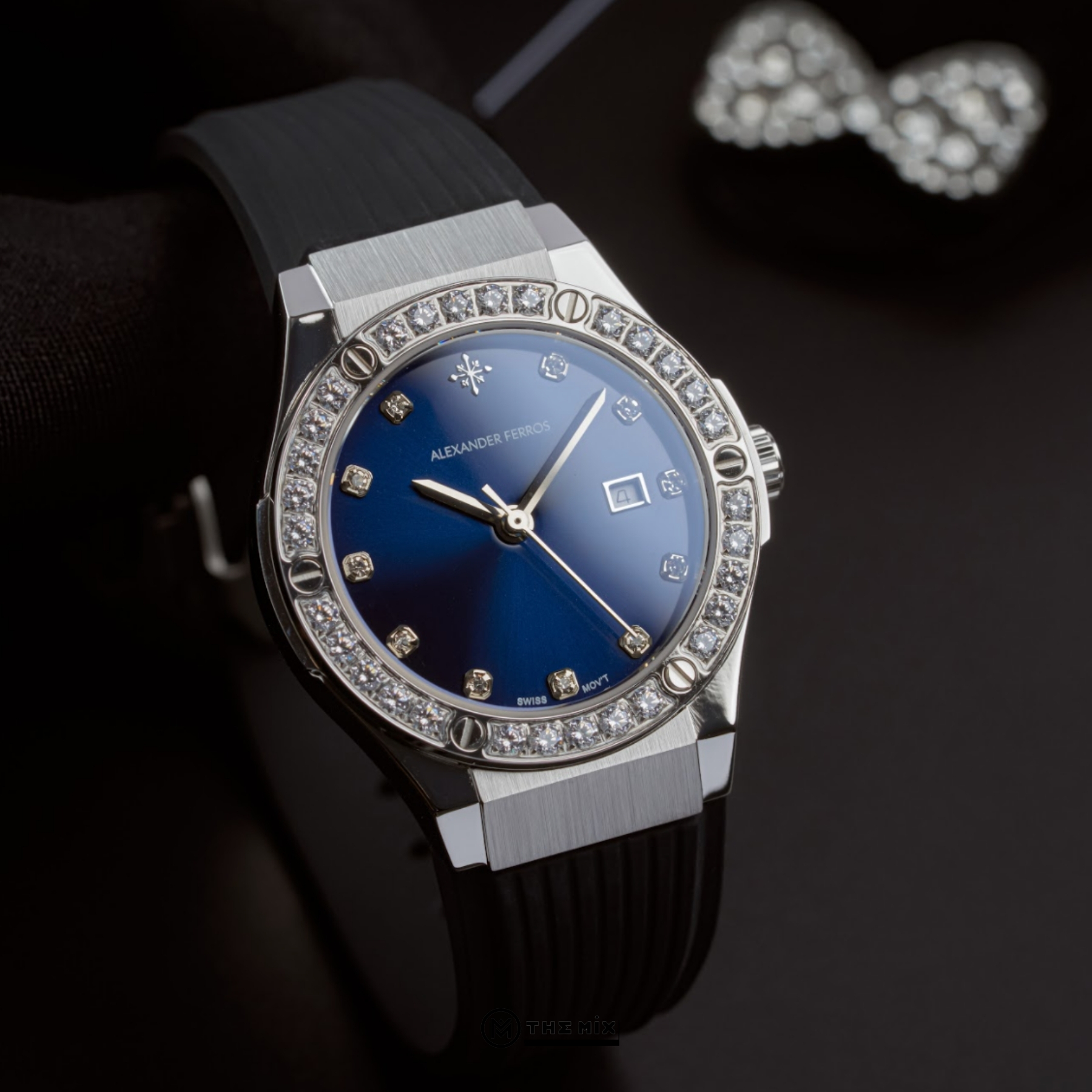 Đồng Hồ Alexander Ferros 2251S-05 - 33mm Automatic Navy Dial Gem-set Alexander Ferros
