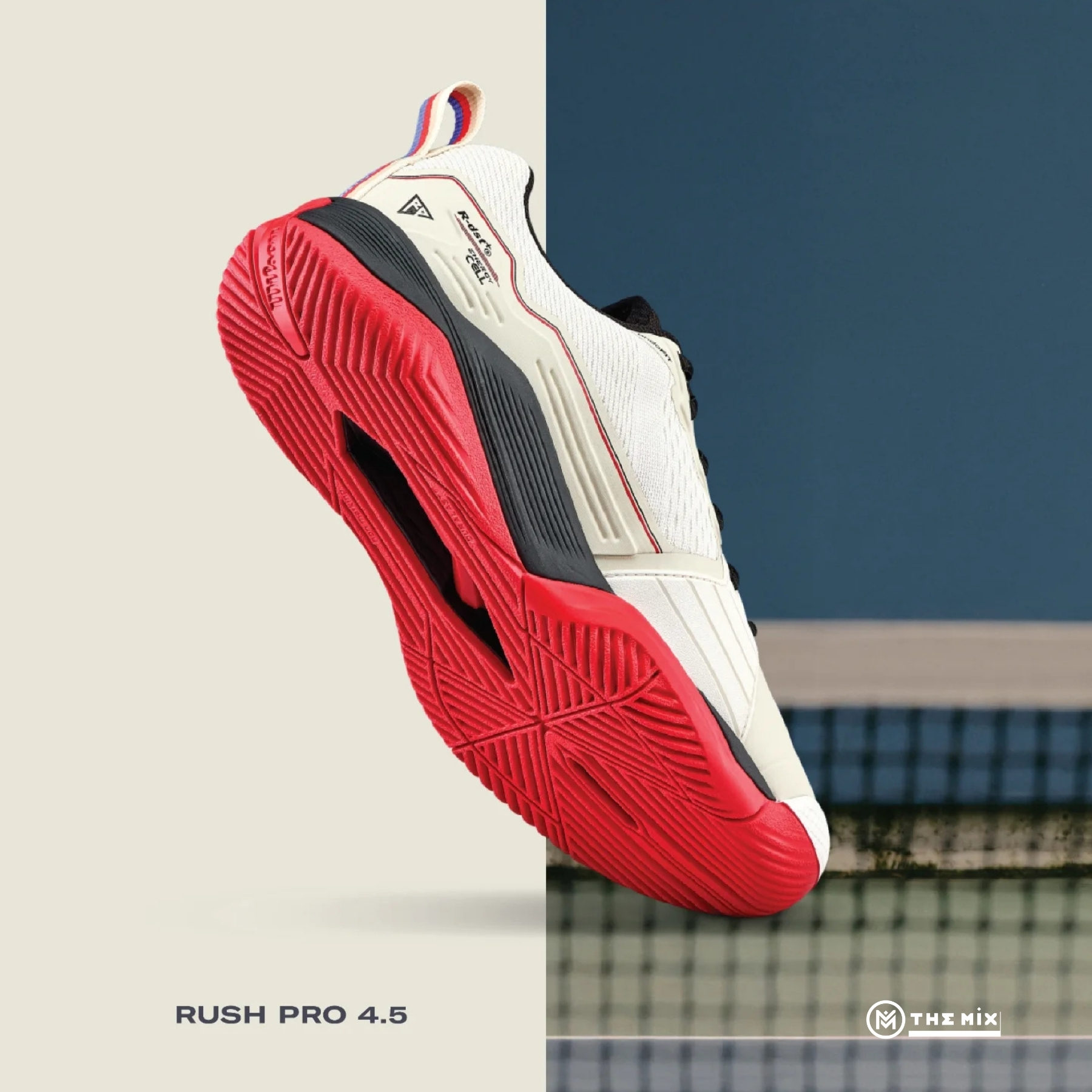 Wilson Rush Pro 4.5 USO Tofu Infrared Black - WRS336670 Chính Hãng - The Mix Giày Pickleball Chính Hãng