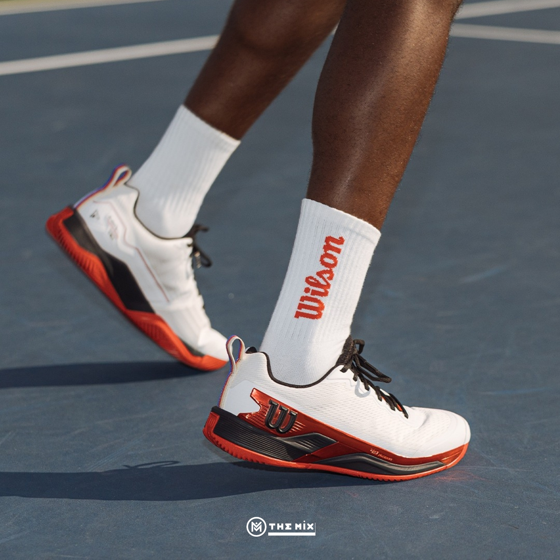 Wilson Rush Pro 4.5 USO Tofu Infrared Black - WRS336670 Chính Hãng - The Mix Giày Pickleball Chính Hãng