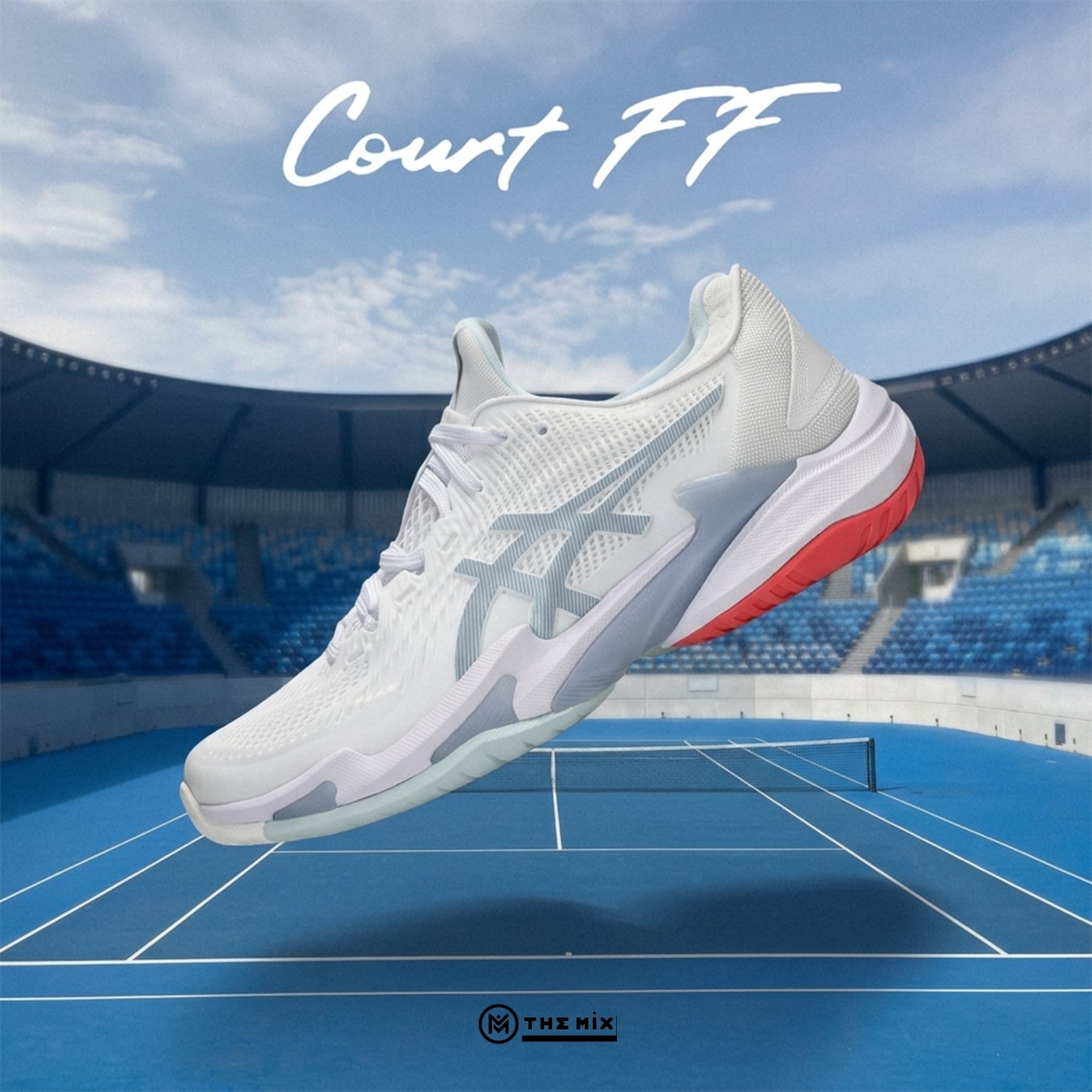 Asics Court FF3 Blue Sky White - 1042A220-107 - Giày Asics Pickleball
