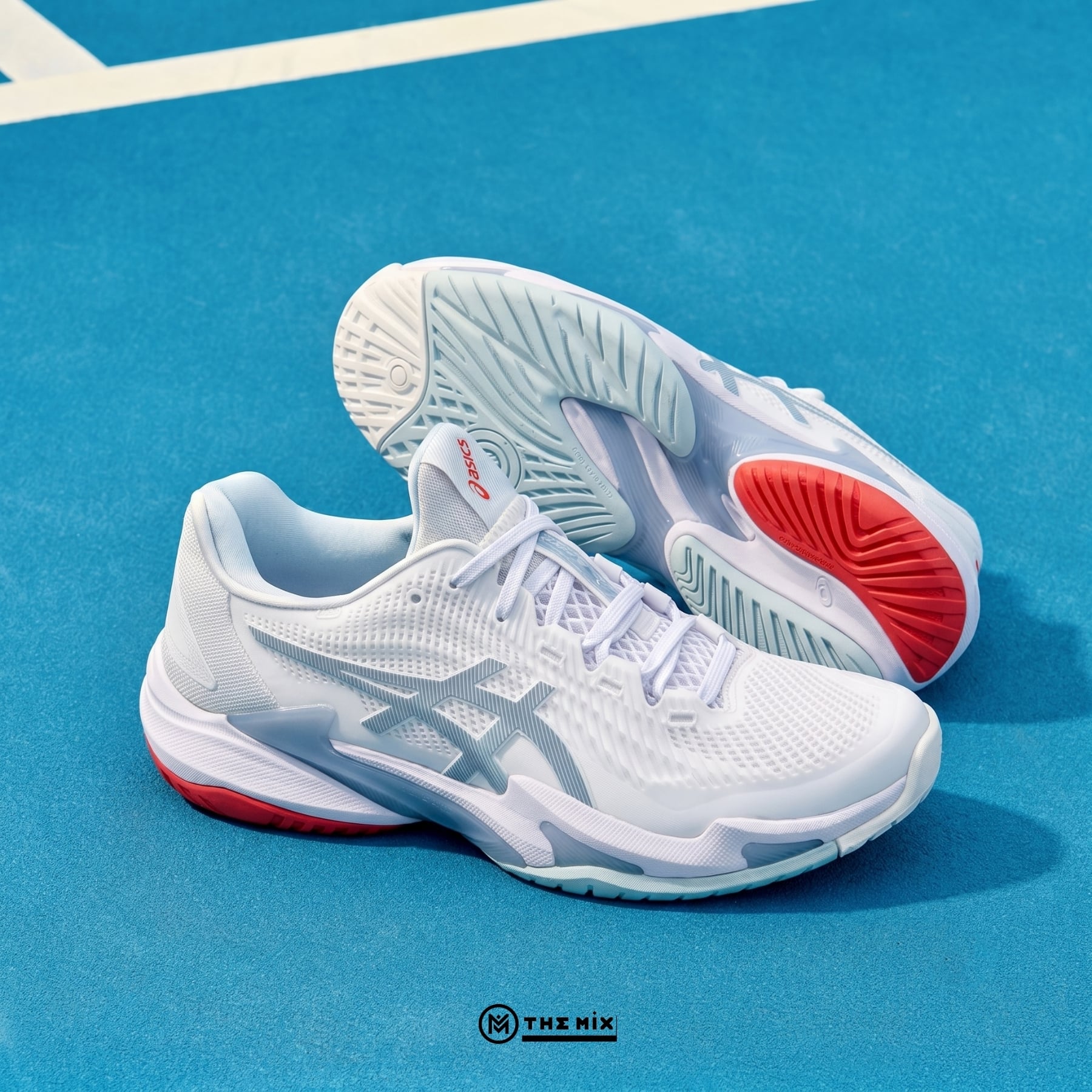 Asics Court FF3 Blue Sky White - 1042A220-107 - Giày Asics Pickleball