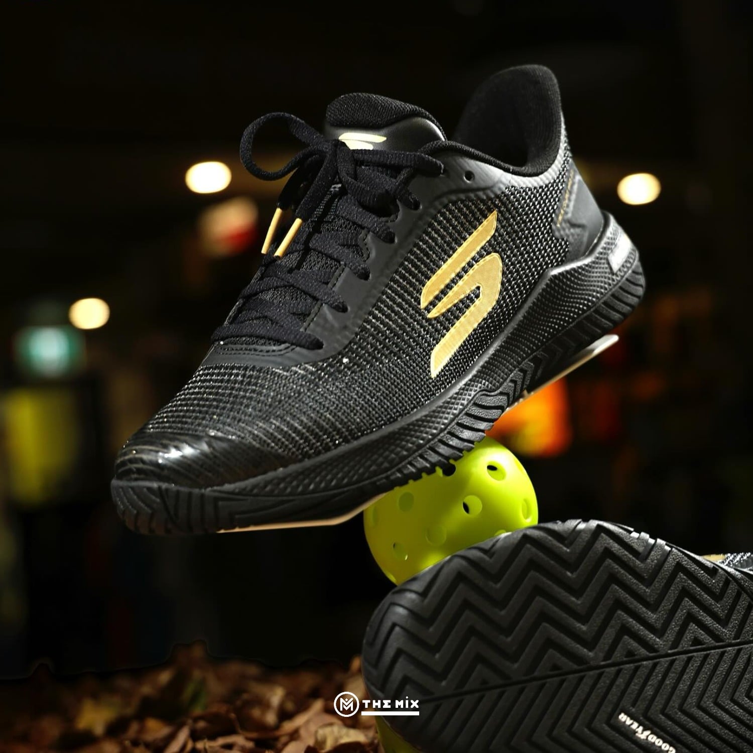 Skechers Viper Court Pro 2.0, Black Gold, 246109C-BKGD, pickleball shoes, Goodyear Performance outsole