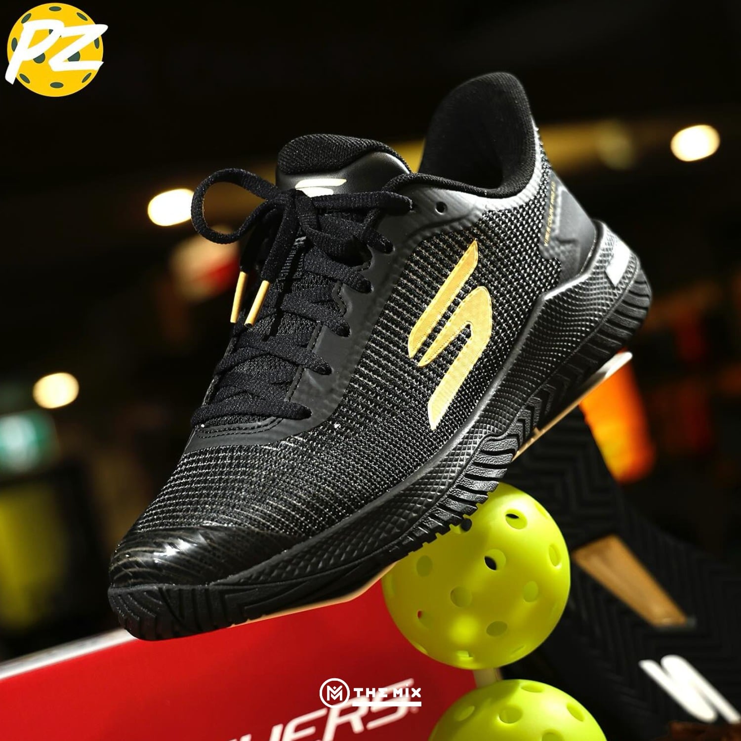 Skechers Viper Court Pro 2.0, Black Gold, 246109C-BKGD, pickleball shoes, Goodyear Performance outsole