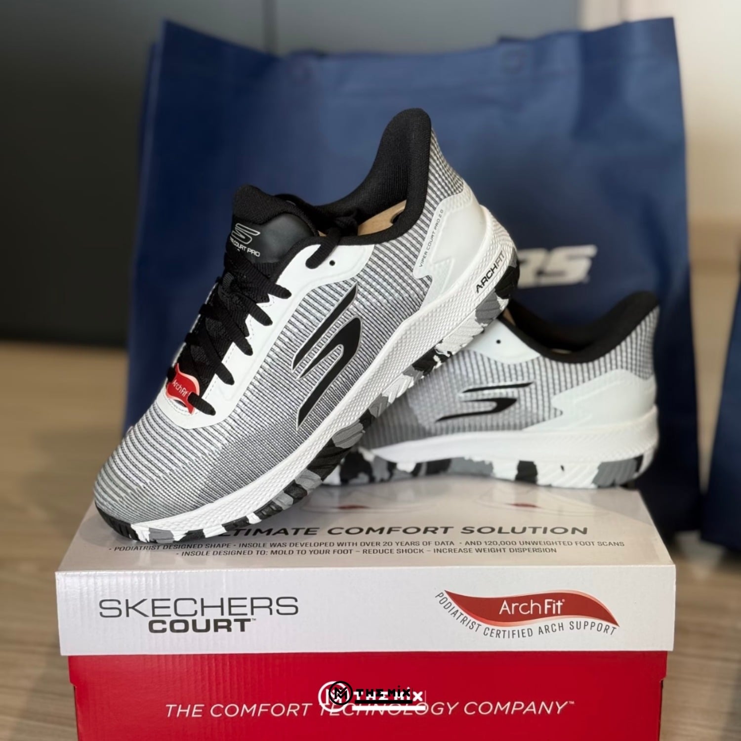 Skechers Viper Court Pro 2.0 Đen Trắng 172109-BKW - Giày Pickleball Skecher
