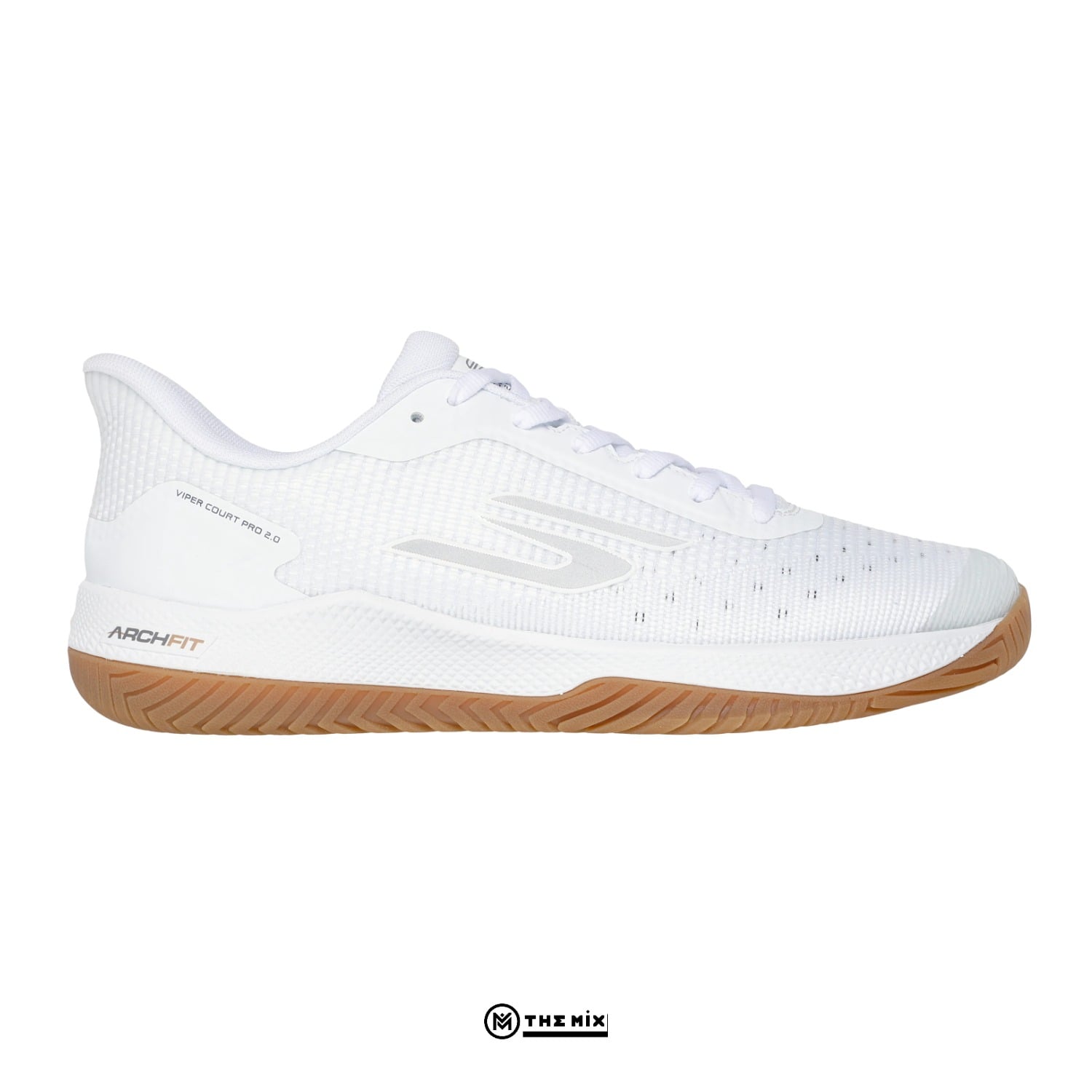 Skechers Viper Court Pro 2.0 White, Skechers pickleball shoes, 172109W-WHT, Goodyear Performance outsole, white pickleball shoes, court shoes - Giày Pickleball Skecher