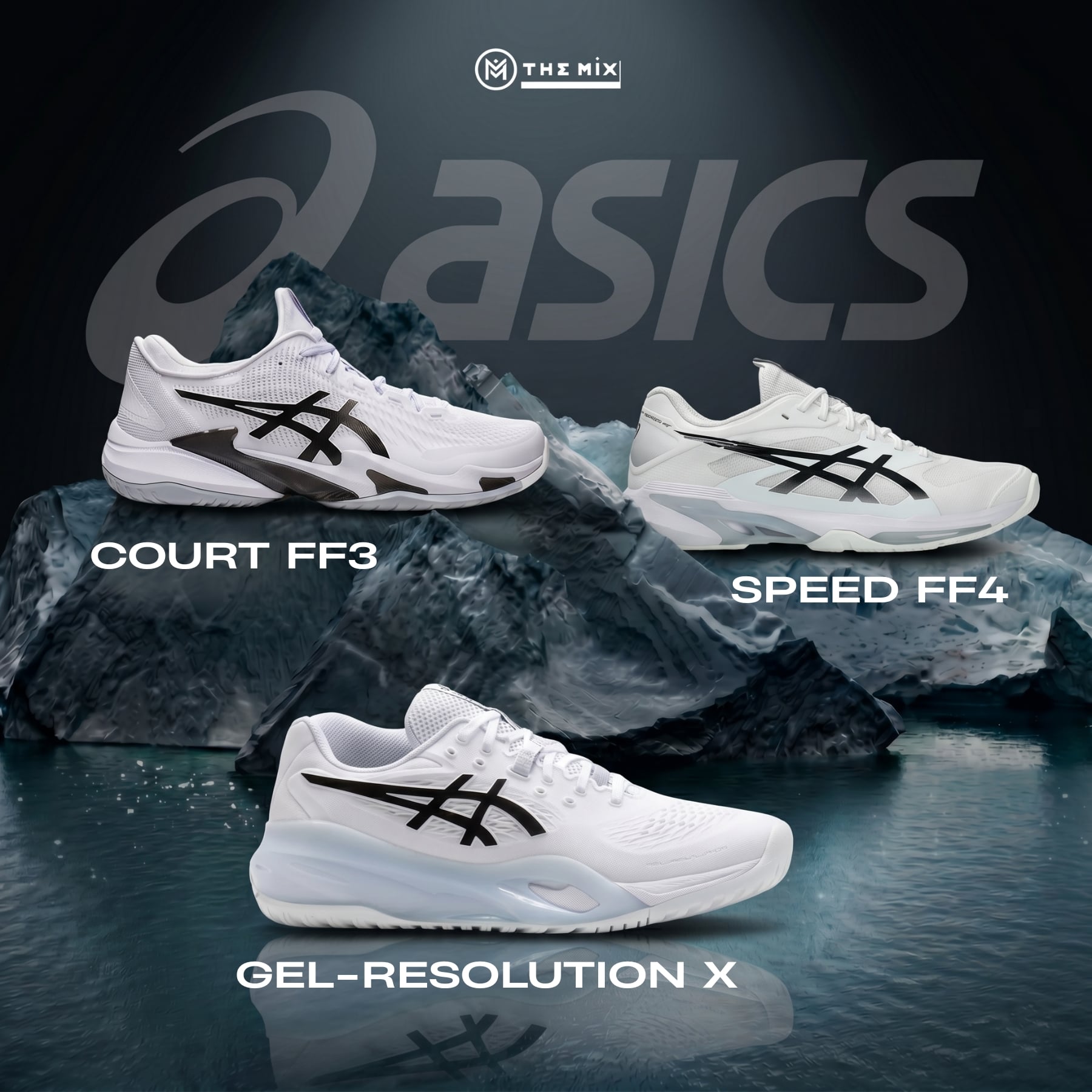 Asics Court FF 3 'White Black' - 1041A370-100 Giày Pickelball