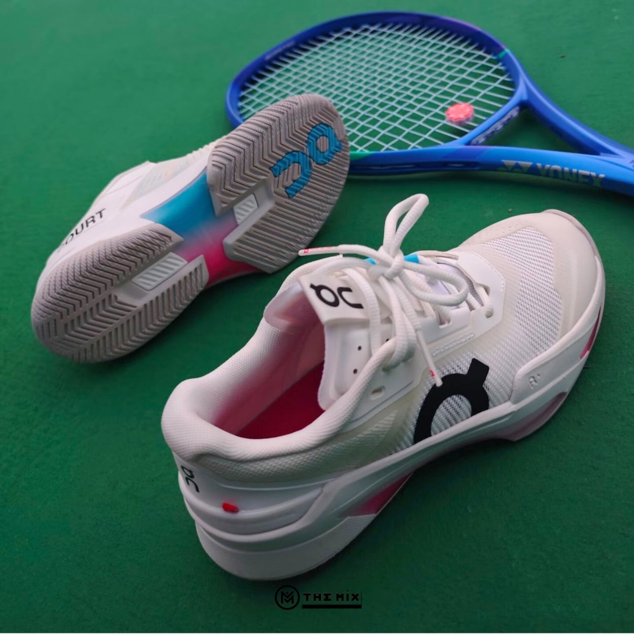 Giày Pickleball On The Roger Pro Fire “White Pink” - 3MF30102626