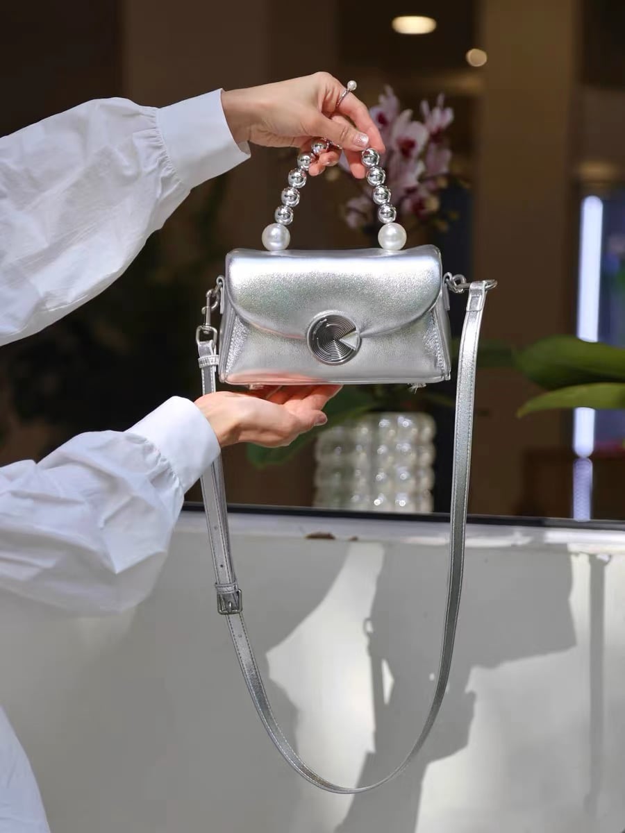 Túi Jual Aroana Bag Chain Tròn - Bạc Metalic