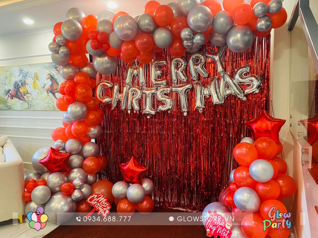 Backdrop 3m x 2m5 rèm Noel merry christmas của công try - CÔNG TY TNHH TMDV THÚ CƯNG