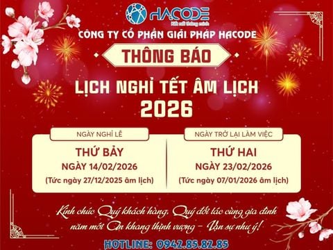 THÔNG BÁO LỊCH NGHỈ TẾT ÂM LỊCH 2026