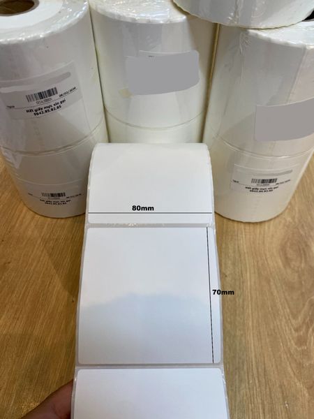 decal giấy kích cỡ 80x70mm x 50m