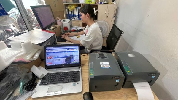 Hình ảnh triển khai lắp đặt Godex G530 tại khách hàng của HACODE