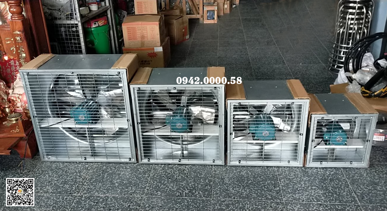 quạt thông gió vuông gắn tường công nghiệp