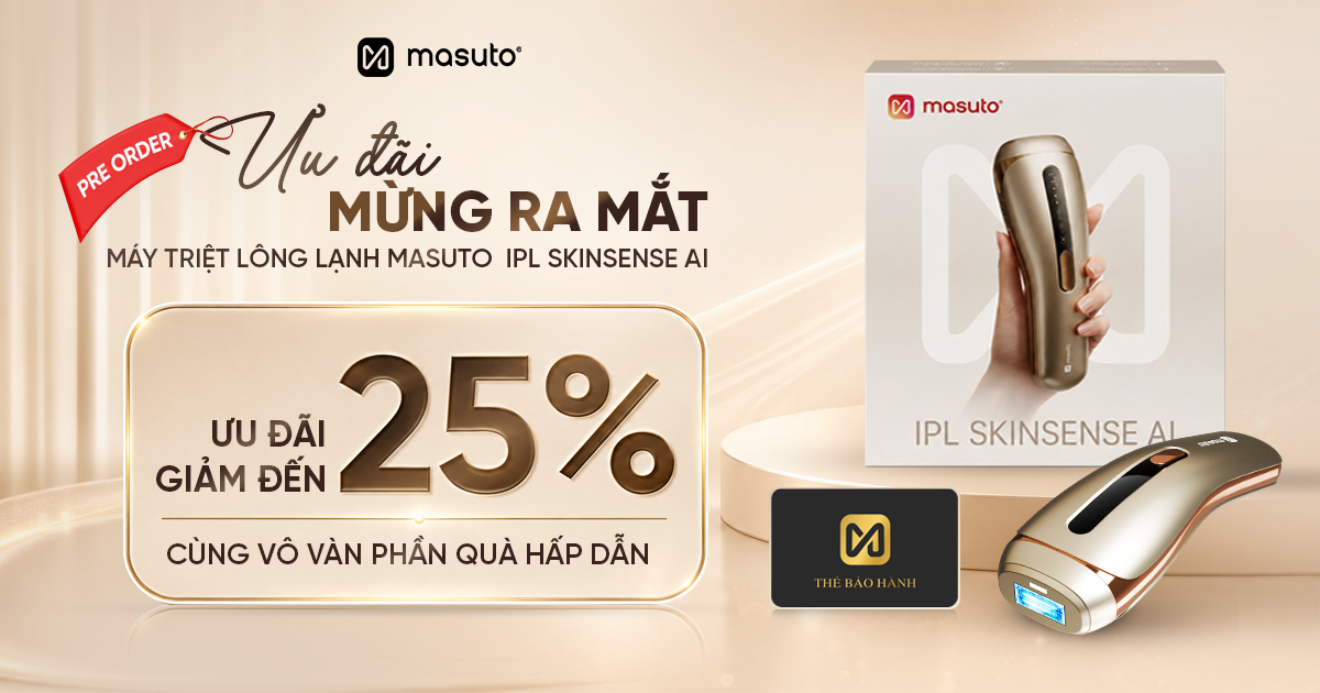Mừng Ra Mắt Siêu Phẩm: Sở Hữu Máy Triệt Lông Masuto – Quét Mã Nhận Voucher Đến 25%