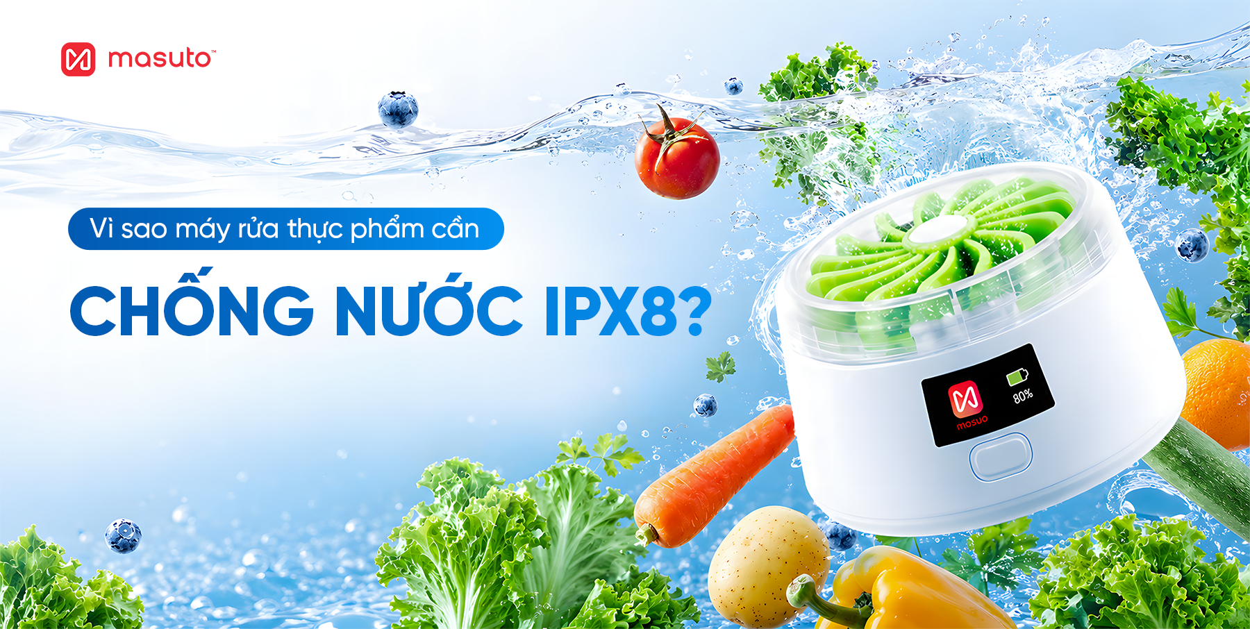 Vì sao máy rửa thực phẩm cần chống nước IPX8?