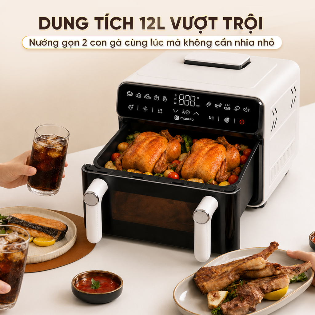 Tại sao nên đổi nồi chiên cũ sang nồi chiên 12L Masuto MSPRIMEAIR?