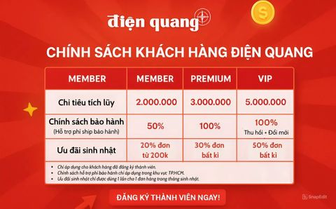 CHÍNH SÁCH CHƯƠNG TRÌNH KHÁCH HÀNG THÀNH VIÊN ĐIỆN QUANG