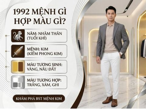 Nhâm Thân 1992 mệnh gì và hợp màu gì dễ áp dụng?