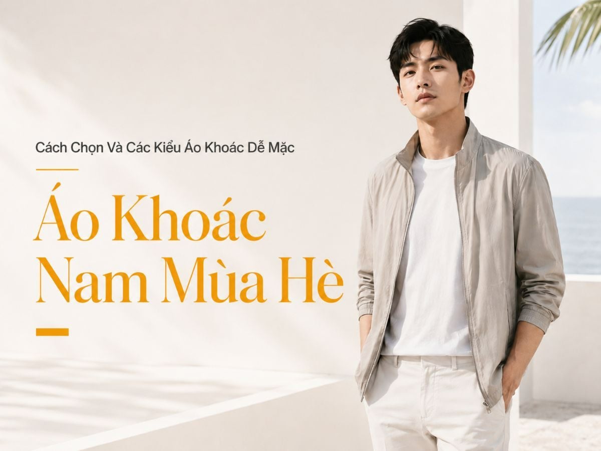 Top 7 kiểu áo khoác nam mùa hè thoải mái, thoáng mát được ưa chuộng