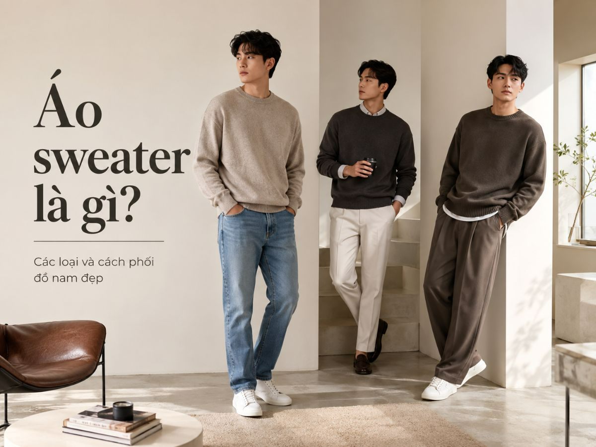 Áo sweater là gì? Các loại và cách phối đồ nam đẹp